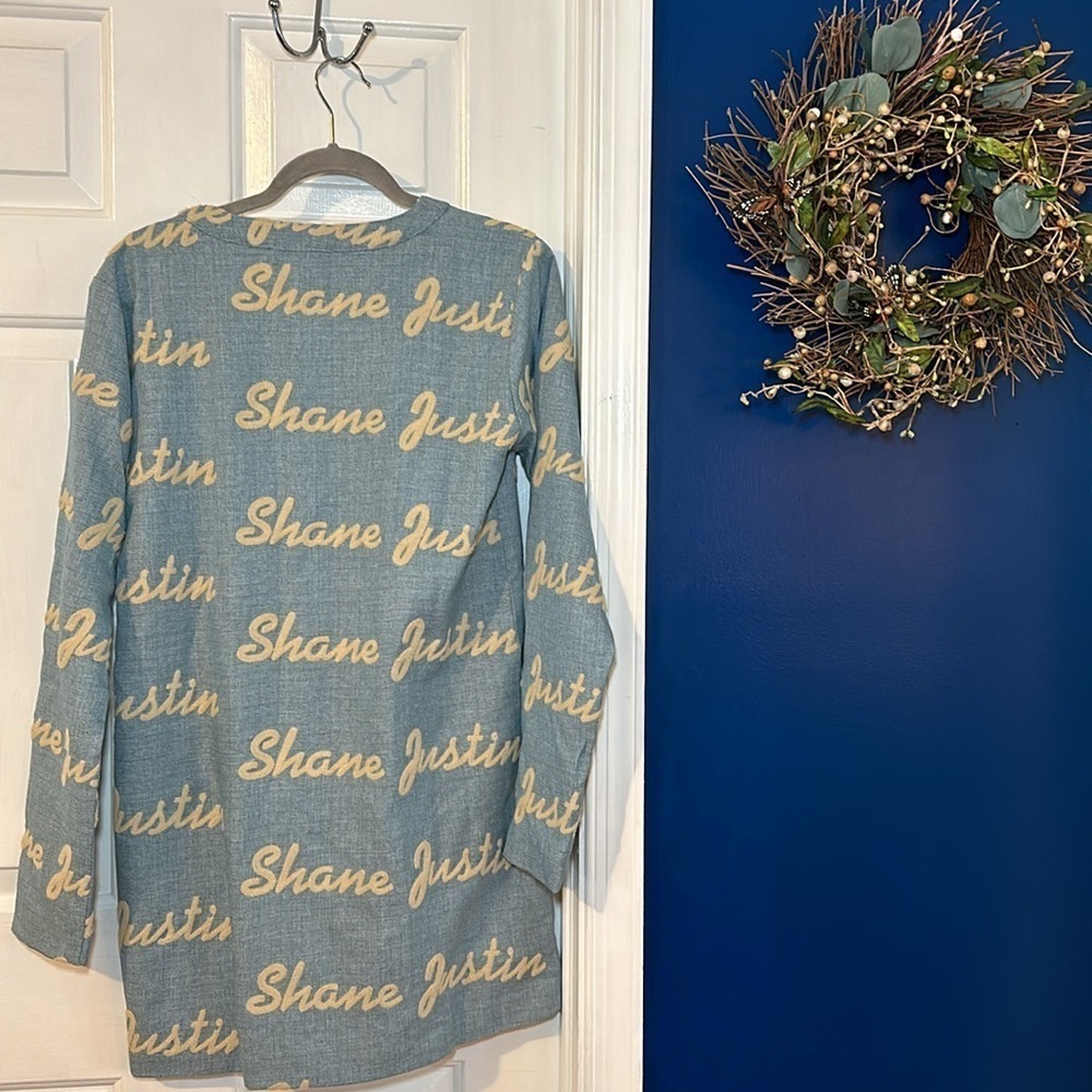 NWT Women’s Shane Justin Chambray Logo Dress Size XS - Picture 5 of 9